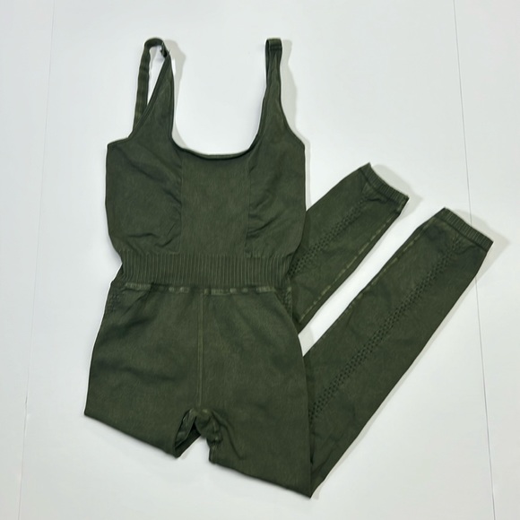 FP Movement Free People Good Karma Onesie Green XS/S NWOT - Picture 1 of 9